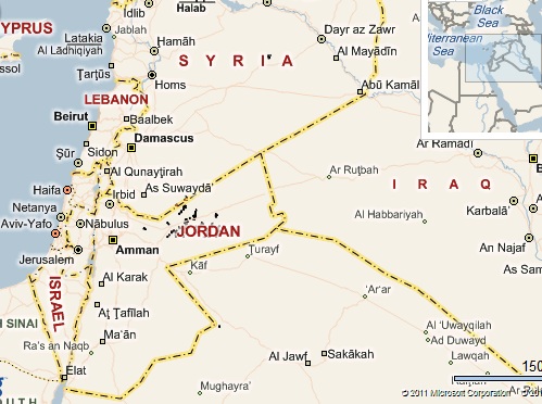 Map Syria Lebanon