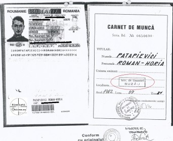 Carte de Munca Patapievici CNSAS ICR Fabrica de Geamuri