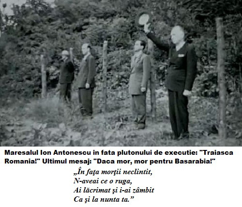 Maresalul Ion Antonescu in fata plutonului de executie 1 iunie 1946