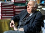 Prof Gheorghe Buzatu in biroul sau de la CICE-Iasi cu lucrarea Documente din Arhiva lui CZC - 2012- Foto Cristina Nichitus Roncea
