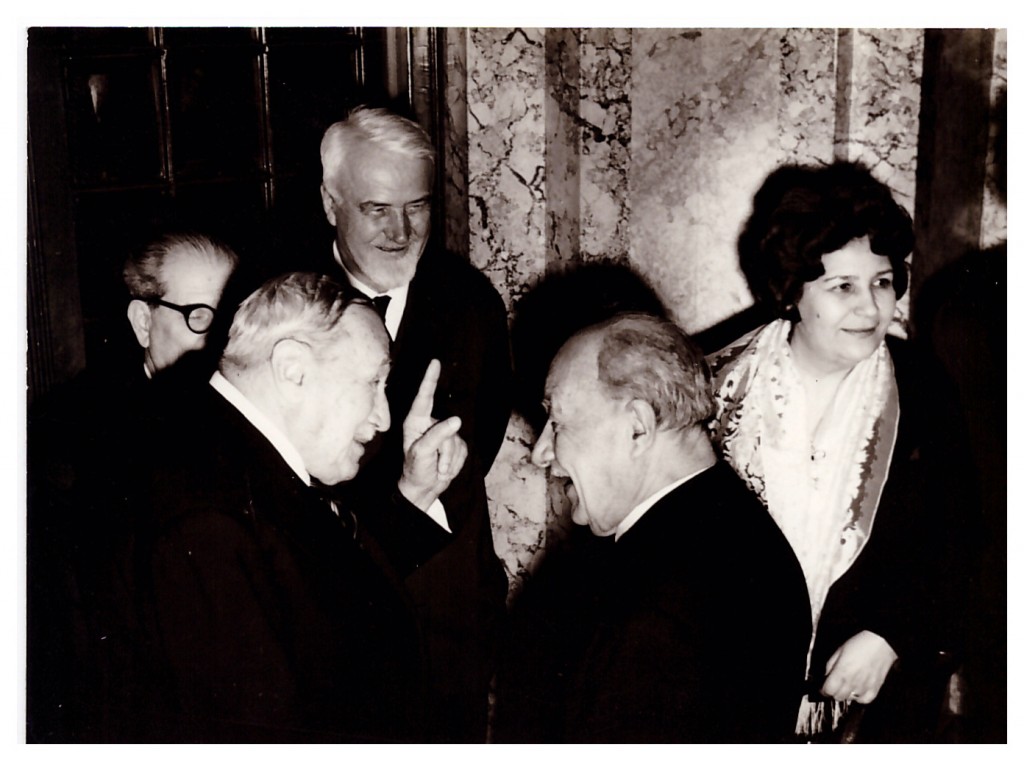 Pan Vizirescu, Ion Petrovici, Dumitru Staniloae, Nichifor Crainic - 24 decembrie 1969 - Arhiva Mircea Platon - Ziaristi Online