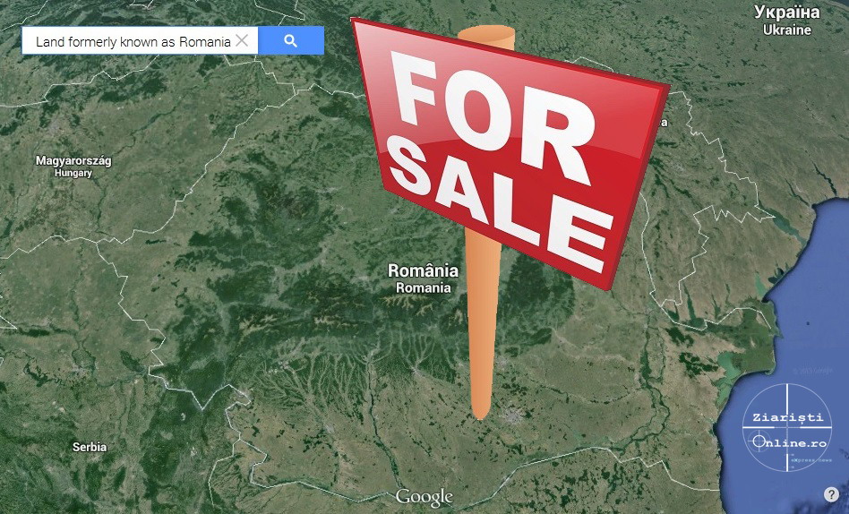 Romania de vanzare - pamant de vanzare - teren de vanzare pentru straini - land for sale - Google Earth