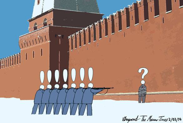Caricatura zid Kremlin Moscow Times - Romania Ziaristi Online