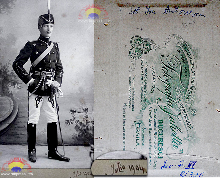 Ion_Antonescu_1904_ofițer la Școala militară de infanterie și cavalerie (1902-1904) Grad- Sublocotenent de Roșiori