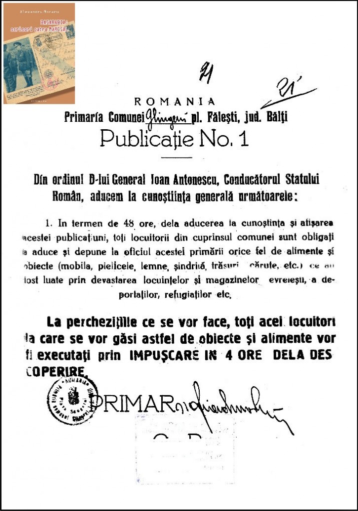 Maresalul-Antonescu-si-Evreii - Basarabia Scrisori catre Maresal - Alexandru Moraru