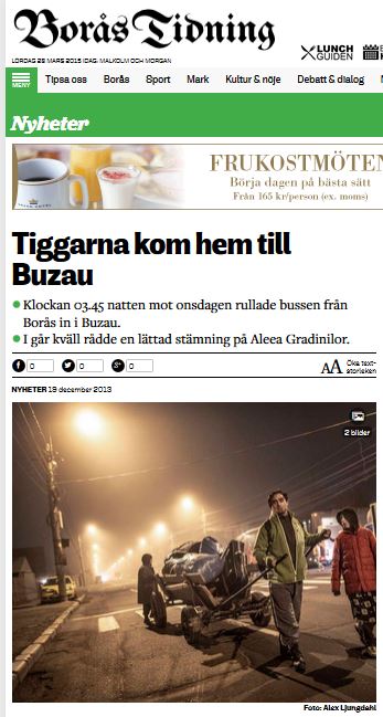 Tiganii din Buzau in ziarul suedez Boras Tidning