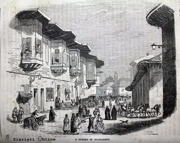 Strada in Bucuresti - National Magazine 1854 - Photo Historia via Ziaristi Online