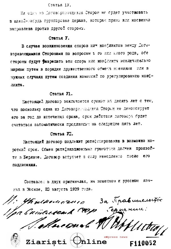 Pactul Molotov - Ribbentrop si Protocolul Secret Hitler Stalin Rusa - Ziaristi Online 2