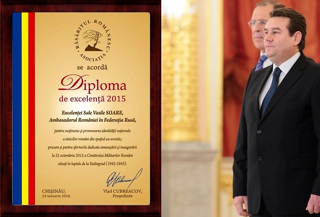 Ambasadorul Vasile Soare - Omul Anului 2015