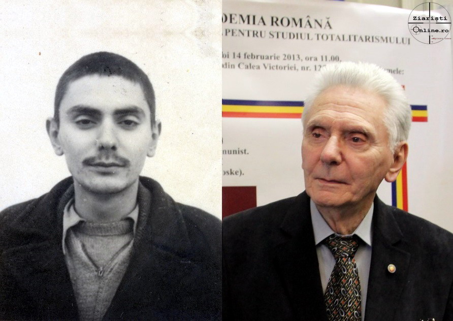 1 Profesorul Radu Ciuceanu la 20 de ani, foto la arestare in 1948, si la 85 de ani, la Academia Romana