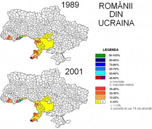 Romanii din Ucraina - Romanians in Ukraine - Harta - Map - Ziaristi Online via Vlad Cubreacov