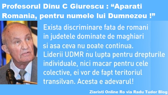 Dinu Giurescu despre autonomia Transilvaniei - proiectul UDMR