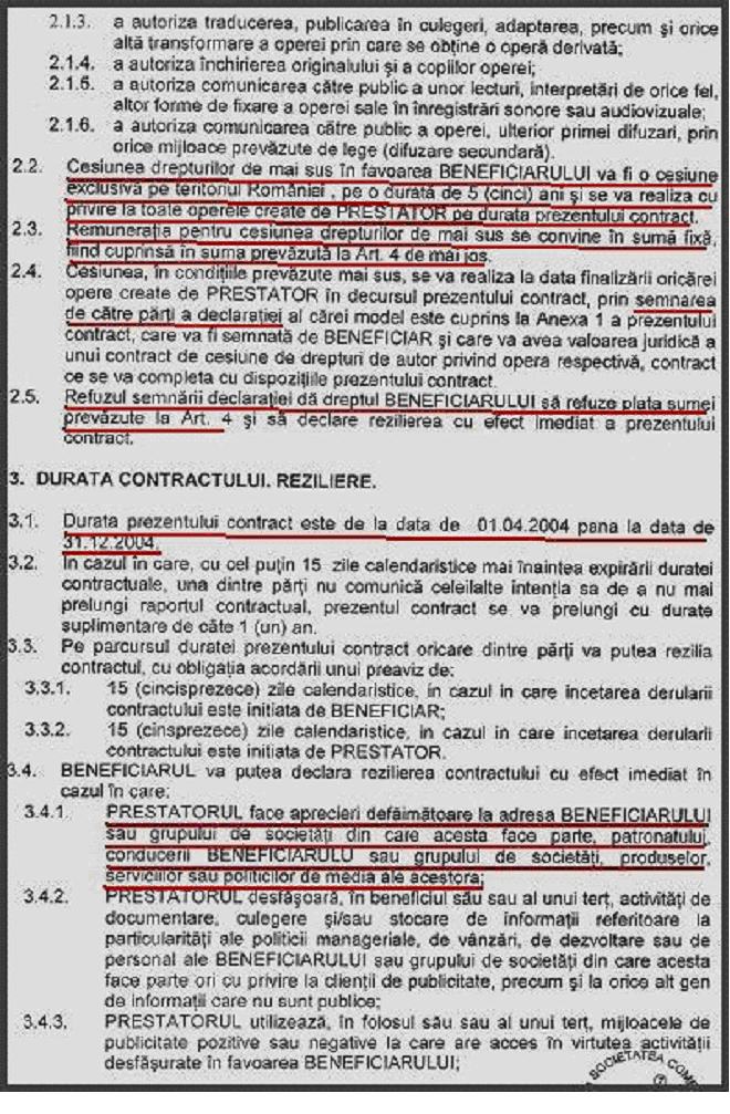 Contract Vladimir Tismaneanu - Dan Voiculescu - Intact - Jurnalul National - Securitate 2
