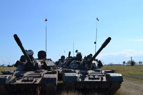 Militarii Batalionului 631 Tancuri la primele trageri de verificare a tehnicii - poligonul Smârdan Histria 15