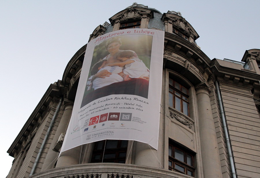 12 Instalare Banner Alaptarea e Iubire de Cristina Nichitus Roncea la Universitatea Bucuresti